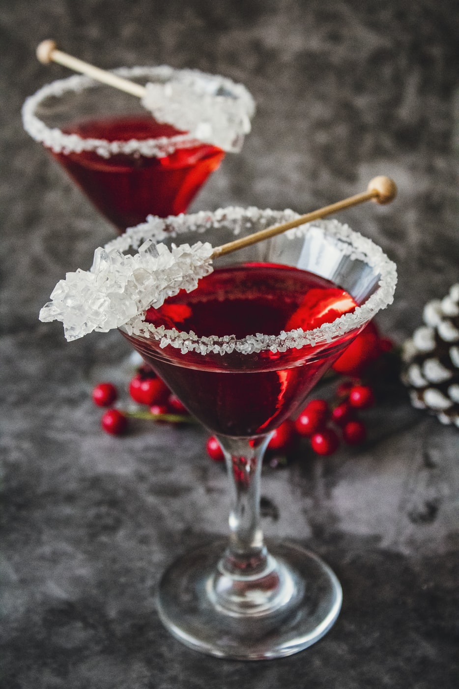 cherry vodka sparkler valentine's day drinks