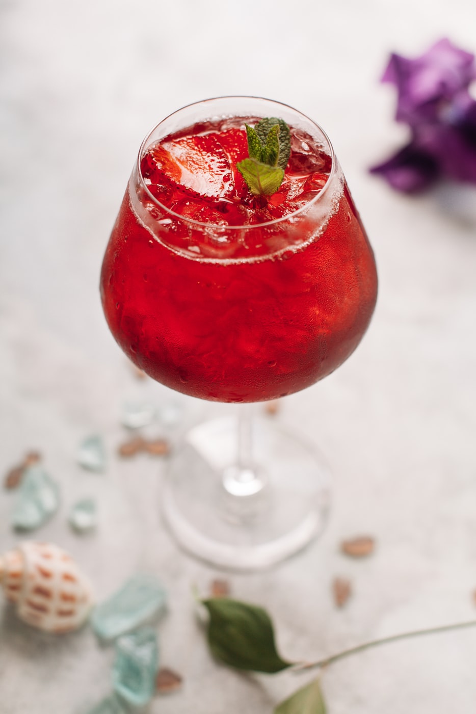 Strawberry Mint Smash valentine's day drinks